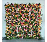 Panel de Pared con Flores de 100x100 cm, Fondo de Flores Artificiales, decoración Floral para Bodas, San Valentín, Fiestas de Chicas, sesiones fotográficas de Retratos, Accesorios de Estudio,Style k