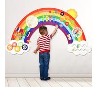 Panel de pared de 1,5 m con luz de arco iris para niños pequeños Montessori educativos niños juguetes sensoriales interactivos actividades sensoriales tablero ocupado centro de aprendizaje