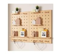Panel de pared de madera, 12 mm de grosor, fácil instalación, panel de visualización de 60 x 120 cm para soluciones de almacenamiento en el hogar y el garaje