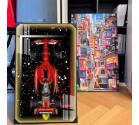 Panel de pared luminiscente para Lego Technic Ferrari SF-24 F1 Racing Auto 42207 - Gancho de pared para coche Lego Ferrari F1, 80 x 50 cm, decoración para adultos (modelo no incluido)