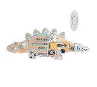Panel de pared sensorial genérico para - Cuadro de actividades interactivo, Aprendizaje temprano | Panel de pared de madera en forma de dinosaurio, para niños y niñas, Vida familiar