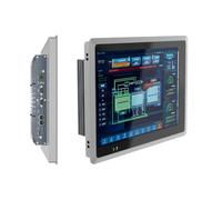 Panel de PC de 19 pulgadas industrial, pantalla táctil todo en uno Fanless Embedded IP65, pantalla capacitiva monitor,Windows 10 Pro, 2xLAN, HDMI, 6xUSB, 2xRS485, 4xRS232 (I5-7200U, 16G-DDR4 RAM 256GB