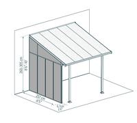 Panel de pérgola de acrílico 305x257xcm