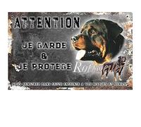 Panel de perro personalizado Rottweiler - pre perforado y tornillos entregados. De 30 a 15 cm