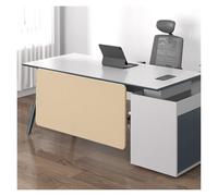 Panel de privacidad para debajo del escritorio, divisor acústico universal para estaciones de trabajo sentado y de pie (80-160 cm) - Divisores de escritorio de oficina para montar encima o debajo de