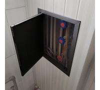 Panel de puerta de acceso de pared de montaje empotrado, puerta de inspección impermeable para ducha y bañera, 200 x 350 mm, varios tamaños disponibles, cubierta de acceso negra duradera