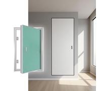 Panel de puerta de acceso oculto - Cubierta de pared accionada por manija for áticos, cocinas y más - Marco de aluminio duradero, 1 pieza(600x800mm)