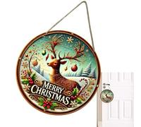 Panel de puerta de Navidad | letrero de madera para puerta de Navidad | Decoración multifunción para interior al aire libre, sala de estar, dormitorio, oficina, aula, cocina perron | Decoración