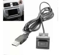 Panel de puerto USB auxiliar de montaje empotrado para tablero de automóvil Cable adaptador de extensión