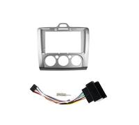 Panel De Radio 9 Pulgadas Y 2 DIN para Ford para Focus MK2 2004-2011 Adaptador Montaje Kit Molduras para Salpicadero(Frame AT and Cable)