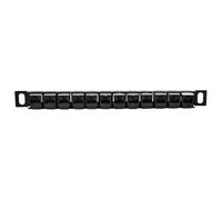 Panel de red de 12 puertos, panel de puesta a 12 puertos, portacables del gestor de cables | Rack de cableado CAT5E / CAT6 sin blindaje para la gestión de cables, soporte organizador de alambres