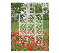 Panel de rejilla de metal resistente para plantas trepadoras y verduras, color blanco, 30 x 220 cm, soporte decorativo para flores