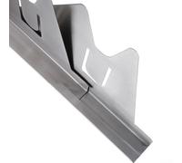 Panel de relleno de acero inoxidable para huecos alrededor de estufas para crear un aspecto unificado entre el aparato de cocina y la encimera (negro (plata (puntiaguda) 2)