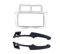 Panel de salpicadero para Radio de Coche, reemplazo de Montaje de Tablero ABS 2DIN para Vitz Platz 2005 2011, Marco de CD estéreo para Tablero (Silver)