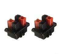 Panel de soporte de montaje de conector de alimentación de estilo de 4 posiciones, terminales de cobre chapados en plata de 30 A 600 V para carretilla elevadora solar EV, rojo/negro (2 piezas)