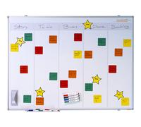 Panel de tareas para Scrum y Kanban eurokraft basic, con 5 franjas