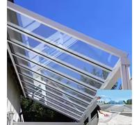 Panel de techo de policarbonato sólido de alta transparencia para pasillos, toldos y viseras, protección UV, resistente a la intemperie, 5,0,3 x 1 m, protector de lluvia y nieve
