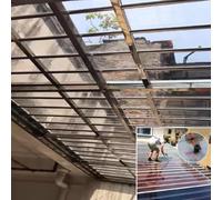 Panel de techo de policarbonato transparente para invernaderos, cocheras, cobertizos, protección UV, resistente a la intemperie, 1 x 5 m, fácil instalación, cubierta duradera
