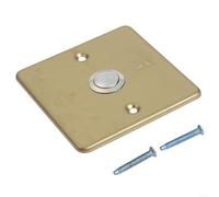 Panel de timbre de acero inoxidable con un botón de interruptor integrado, apto tanto para entradas del hogar como de la oficina, resistente al óxido y (dorado)