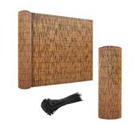Panel de valla de bambú - 80 x 500 cm, rollo de valla marrón natural, fácil de instalar y cortar, perfecto para jardín, balcón, decoración de porche al aire libre