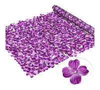 Panel de valla de hortensias artificiales, flores de seda de plástico para jardín, patio, boda, telón de fondo, decoración vertical de plantas, varios colores, blanco y rojo (50 x 100 cm, morado)