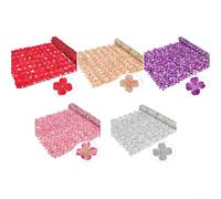 Panel de valla de simulación de hortensias para jardín, patio, decoración al aire libre, telón de fondo de boda y uso de estilo (50 x 300 cm, naranja claro)