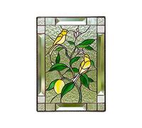 Panel de ventana manchado cardenal, panel de pájaros acrílicos teñidos de 20 cm, colgante de ventana de acrílico manchado, colgante de ventana manchado para ventanas, pared, azul