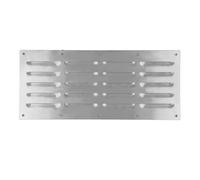 Panel de ventilación de acero inoxidable de 16,5 x 38 cm para hoguera de mampostería o parrilla de cocina al aire libre, cubierta de ventilación resistente a la intemperie para chimenea y barbacoa