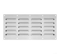 Panel de ventilación de acero inoxidable, paquete de rejilla decorativa para cocina al aire libre, 20 aberturas para un flujo de aire óptimo, acabado plateado para parrillas de estilo