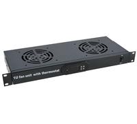 Panel de Ventilación Frontal con Termostato y 2 Ventiladores para Armarios Rack - CROMAD