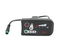 Panel de Visualización de Energía LED para Bicicleta Eléctrica, Medidor de Visualización de Modificación de Bicicleta Eléctrica con Enchufe Macho Impermeable 5P para Manillar de 22,2mm(#3)