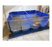 Panel de visualización transparente de lona de PVC con marco de acero, hábitat acuático ideal para tortugas, koi y peces dorados