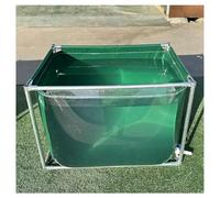 Panel de visualización transparente para acuario con válvula de drenaje, estanque de peces de lona de PVC con marco de acero, lona plegable para exteriores para la cría de peces y camarones