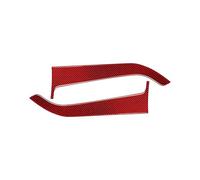 Panel Decoración Consola Para Ford Para Mustang Para GT 2015-2021 Carbono Interior Coche Panel Puerta Delantera Pegatinas Embellecedoras Calcomanías Decoración Cubierta(Red)