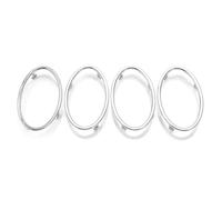 Panel Decorativo Coche para Ford para Focus 2 MK2 2005 2006 2007 2008 2009 2110 2011 2012 2013 Embellecedor Aire Acondicionado Decoración Salida Pegatina Anillo Circular Molduras Interiores(Plata)