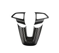 Panel Decorativo Coche para Ford para Focus 3 MK3 2015 2016 2017 2018 Estilo Interior del Coche Decoración del Volante Moldura Moldura De Cubierta De Marco Molduras Interiores(Negro)