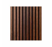 Panel decorativo de listones de madera, láminas MDF y fieltro PET Set 12 unidades 60x60 Revestimiento mural fonoabsorbente nogal claro