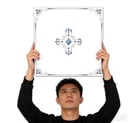 Panel Decorativo Pared y Techos Paneles de Techo de Espuma de PVC Autoadhesivos, 30 x 30 cm, Imitación Mármol, Impermeables y Fáciles de Instalar. Cubre Grietas y Manchas(B,10pcs)