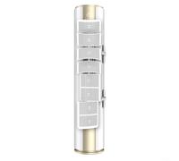Panel deflector de viento para aire acondicionado de gabinete, escudo deflector de viento vertical con control de dirección ajustable de 8 vías para unidad de CA de gabinete redondo, no requiere