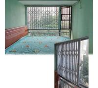 Panel deslizante invisible de empuje y tracción, barandilla antirrobo for ventanas de 120, 130, 140 y 150 cm de ancho(110x170cm/43.3x67in)