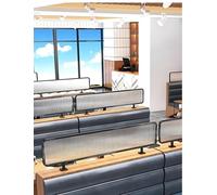 Panel divisor de acero inoxidable, elegante separador de media privacidad para comedor, oficina y restaurantes, perfecto para espacios de trabajo y soluciones de distanciamiento social