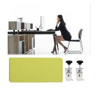 Panel Divisor de Escritorio, mampara de privacidad bajo el Escritorio con Abrazaderas, Panel insonorizado para Oficina en casa y Aula, faldón de privacidad de 86 cm de Largo x 45 cm de Alto,