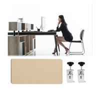 Panel Divisor de Escritorio, mampara de privacidad bajo el Escritorio con Abrazaderas, Panel Reductor de Ruido para Oficina en casa, Divisor de Escritorio de pie, faldón de privacidad para a