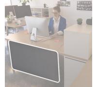 Panel Divisor de Escritorio, Panel de privacidad bajo el Escritorio - Divisor Comercial para Estaciones de Trabajo de Oficina, Panel para escritorios de pie y Sentado, faldón de Escritorio p