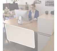 Panel Divisor de Escritorio, Panel de privacidad bajo el Escritorio - Divisor Comercial para Estaciones de Trabajo de Oficina, Panel para escritorios de pie y Sentado, faldón para Escritorio