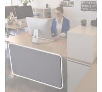 Panel Divisor de Escritorio, Panel de privacidad bajo el Escritorio - Divisor Comercial para Oficina, Panel para Estaciones de Trabajo de pie y Sentado, faldón de Escritorio para el hogar, g