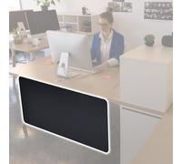 Panel Divisor de Escritorio, Panel de privacidad bajo el Escritorio para Oficina - Divisor Negro para Estaciones de Trabajo de pie o Sentado, biombo de privacidad Comercial, faldón para escr