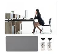 Panel Divisor de Escritorio, Panel de privacidad bajo la Mesa con Abrazaderas, Panel insonorizante para Oficina en casa y Aula, faldón de privacidad para escritorios de pie, Gris Oscuro, 10