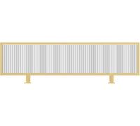 Panel divisor de hierro para escritorio, oficina y comedor, 20 x 60 cm, elegante separador de mesa para restaurantes y espacios de trabajo (negro)