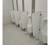 Panel divisor de orinal montado en la pared, partición decorativa de orinal para baños para inodoros, separador duradero de baño, diseño de ahorro de espacio.
